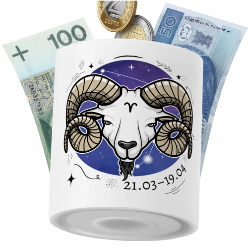 Skarbonka Zodiaki na Prezent z Nadrukiem ze Zdjęciem PoliDraw