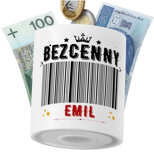 Skarbonka Dla Emila Syna Dziecka z Nadrukiem ze Zdjęciem
