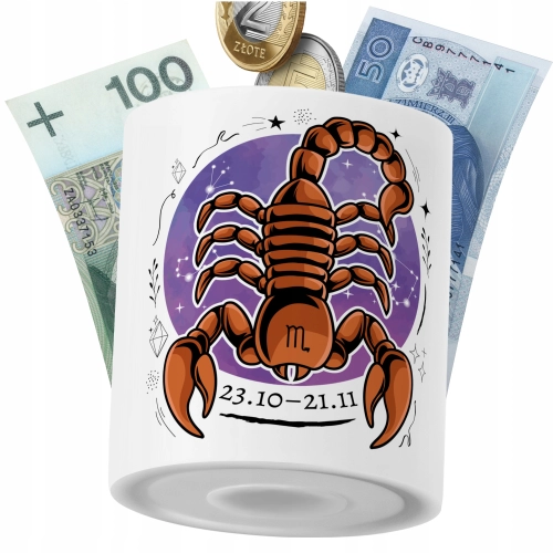Skarbonka Zodiaki na Prezent z Nadrukiem ze Zdjęciem PoliDraw