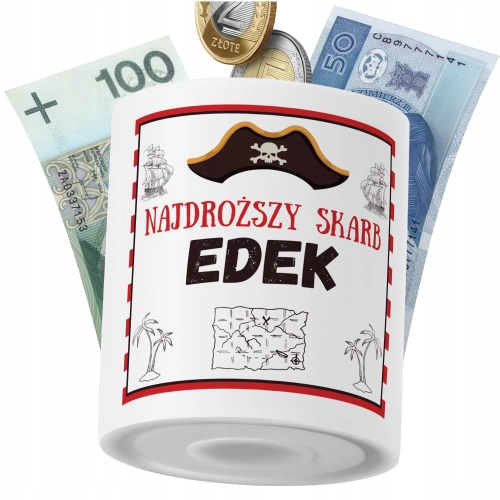Skarbonka Dla Edka Syna Dziecka z Nadrukiem ze Zdjęciem
