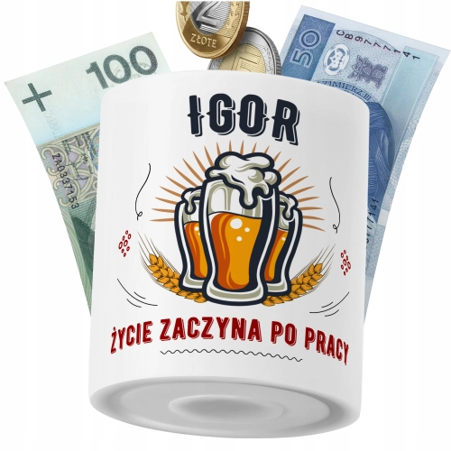 Skarbonka dla Igora na Prezent z Nadrukiem ze Zdjęciem PoliDraw