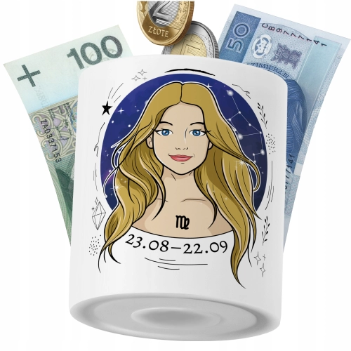 Skarbonka Zodiaki na Prezent z Nadrukiem ze Zdjęciem PoliDraw