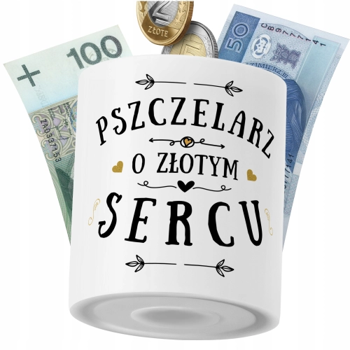 Skarbonka Dla Pszczelarza na Prezent z Nadrukiem ze Zdjęciem PoliDraw