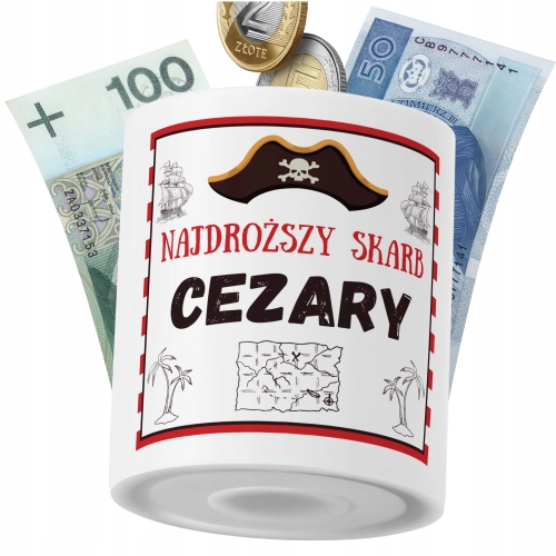 Skarbonka Dla Cezarego Syna Dziecka z Nadrukiem ze Zdjęciem