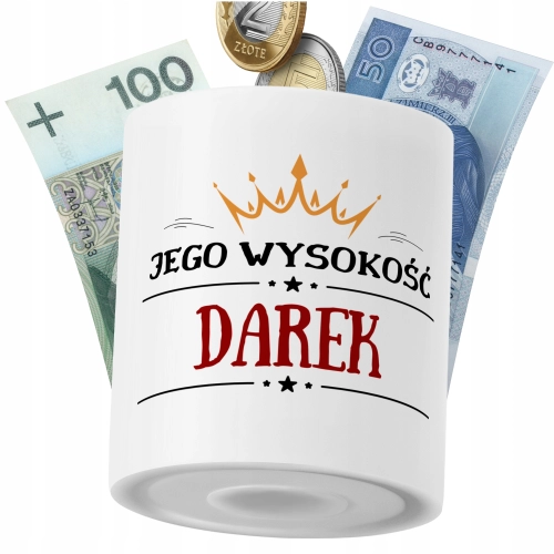 Skarbonka Dla Darka Syna Dziecka z Nadrukiem ze Zdjęciem
