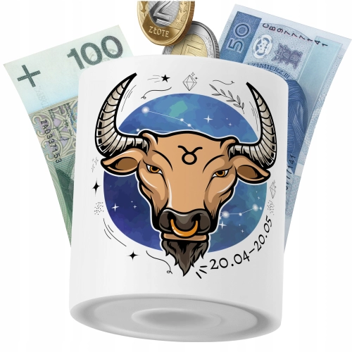 Skarbonka Zodiaki na Prezent z Nadrukiem ze Zdjęciem PoliDraw