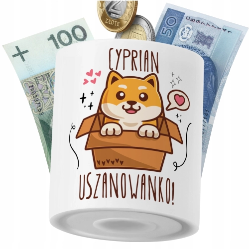 Skarbonka Dla Cypriana Syna Dziecka z Nadrukiem ze Zdjęciem