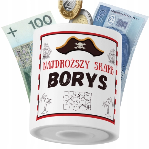 Skarbonka Dla Borysa Syna Dziecka z Nadrukiem ze Zdjęciem