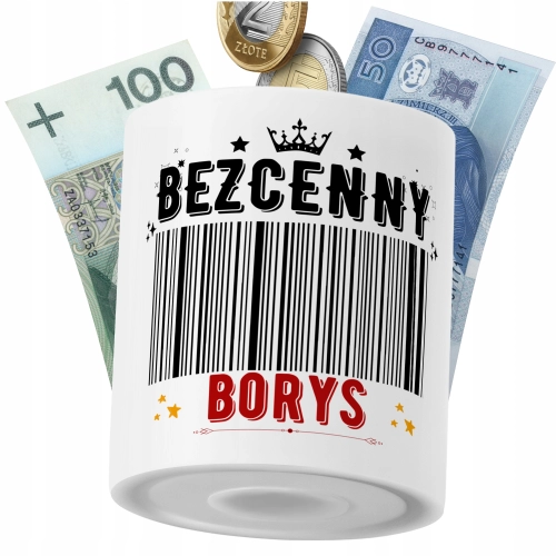Skarbonka Dla Borysa Syna Dziecka z Nadrukiem ze Zdjęciem