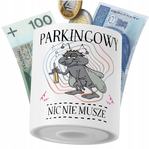 Skarbonka Dla Parkingowego na Prezent z Nadrukiem ze Zdjęciem PoliDraw