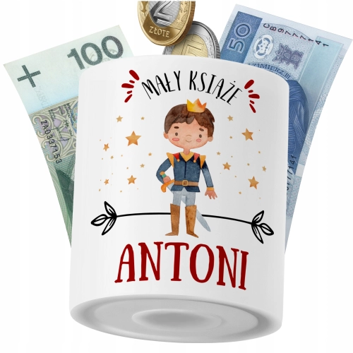 Skarbonka Dla Antoniego Syna Dziecka z Nadrukiem ze Zdjęciem