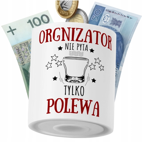 Skarbonka Dla Organizatora na Prezent z Nadrukiem ze Zdjęciem PoliDraw