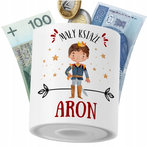 Skarbonka Dla Arona Syna Dziecka z Nadrukiem ze Zdjęciem