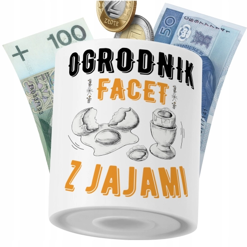 Skarbonka Dla Ogrodnika na Prezent z Nadrukiem ze Zdjęciem PoliDraw