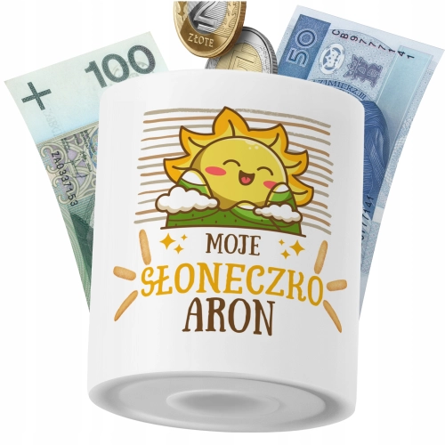 Skarbonka Dla Arona Syna Dziecka z Nadrukiem ze Zdjęciem