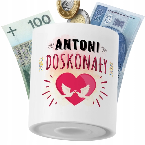 Skarbonka Dla Antoniego Syna Dziecka z Nadrukiem ze Zdjęciem