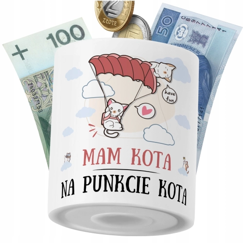 Skarbonka Kotki na Prezent z Nadrukiem ze Zdjęciem PoliDraw