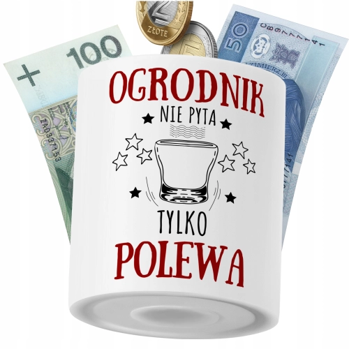Skarbonka Dla Ogrodnika na Prezent z Nadrukiem ze Zdjęciem PoliDraw
