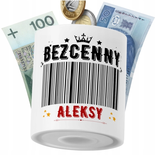 Skarbonka Dla Aleksego Syna Dziecka z Nadrukiem ze Zdjęciem