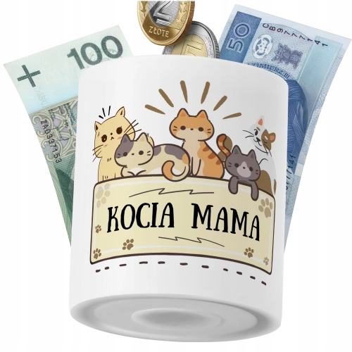 Skarbonka Kotki na Prezent z Nadrukiem ze Zdjęciem PoliDraw