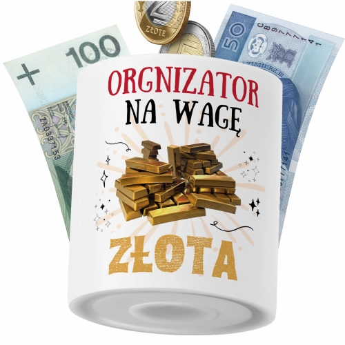 Skarbonka Dla Organizatora na Prezent z Nadrukiem ze Zdjęciem PoliDraw