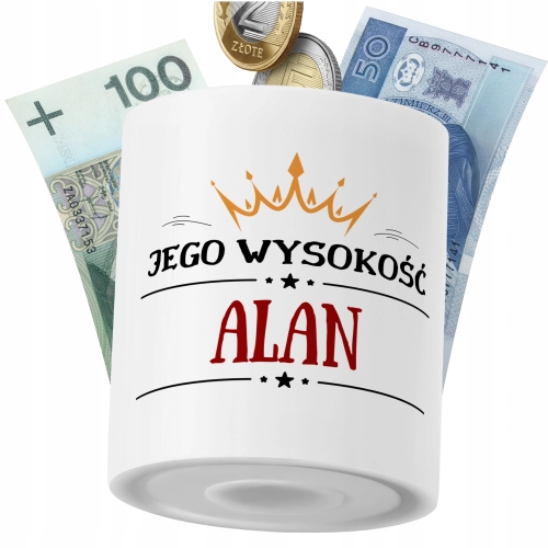 Skarbonka Dla Alana Syna Dziecka z Nadrukiem ze Zdjęciem