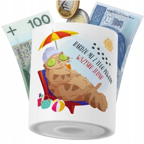 Skarbonka Kotki na Prezent z Nadrukiem ze Zdjęciem PoliDraw