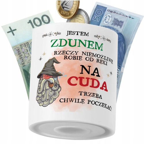 Skarbonka Dla Zduna na Prezent z Nadrukiem ze Zdjęciem PoliDraw
