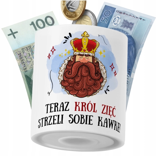 Skarbonka Dla Zięcia na Prezent z Nadrukiem ze Zdjęciem PoliDraw