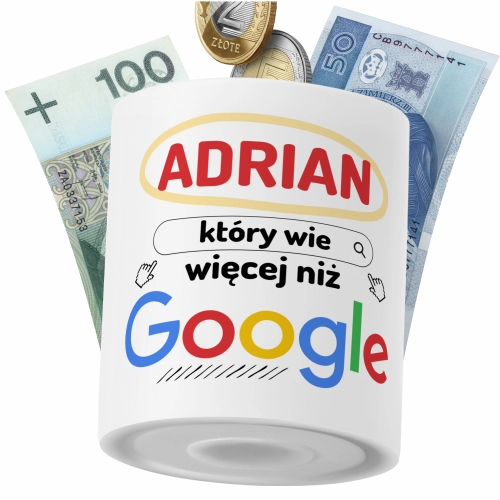 Skarbonka Dla Adriana Syna Dziecka z Nadrukiem ze Zdjęciem