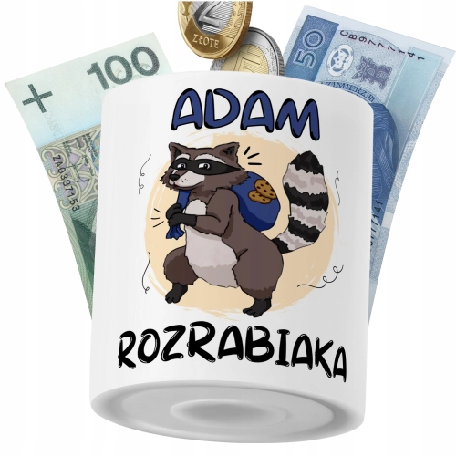 Skarbonka Dla Adama Syna Dziecka z Nadrukiem ze Zdjęciem