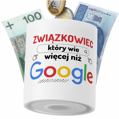 Skarbonka Dla Związkowca na Prezent z Nadrukiem ze Zdjęciem PoliDraw