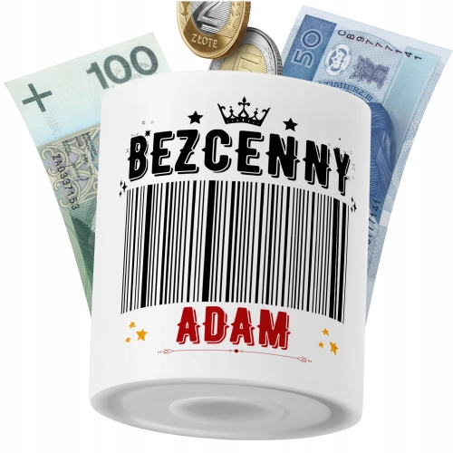 Skarbonka Dla Adama Syna Dziecka z Nadrukiem ze Zdjęciem