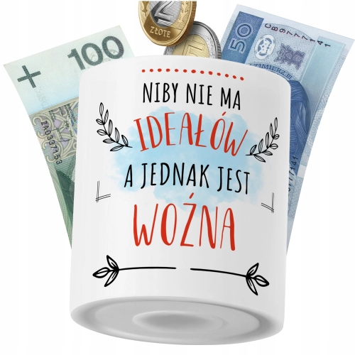 Skarbonka Dla Woźnej na Prezent z Nadrukiem ze Zdjęciem PoliDraw