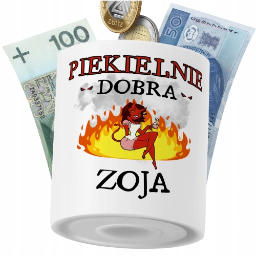 Skarbonka Dla Zoi na Prezent z Nadrukiem ze Zdjęciem PoliDraw