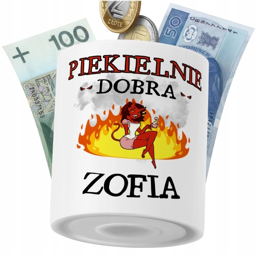 Skarbonka Dla Zofi na Prezent z Nadrukiem ze Zdjęciem PoliDraw