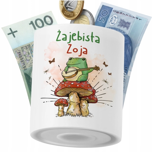 Skarbonka Dla Zoi na Prezent z Nadrukiem ze Zdjęciem PoliDraw