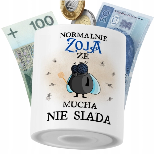 Skarbonka Dla Zoi na Prezent z Nadrukiem ze Zdjęciem PoliDraw