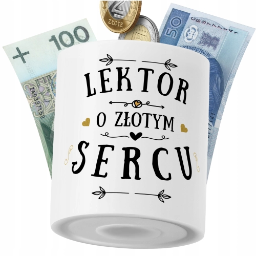 Skarbonka Dla Lektora na Prezent z Nadrukiem ze Zdjęciem PoliDraw