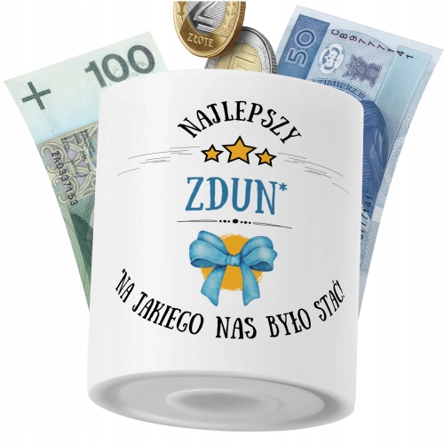 Skarbonka Dla Zduna na Prezent z Nadrukiem ze Zdjęciem PoliDraw