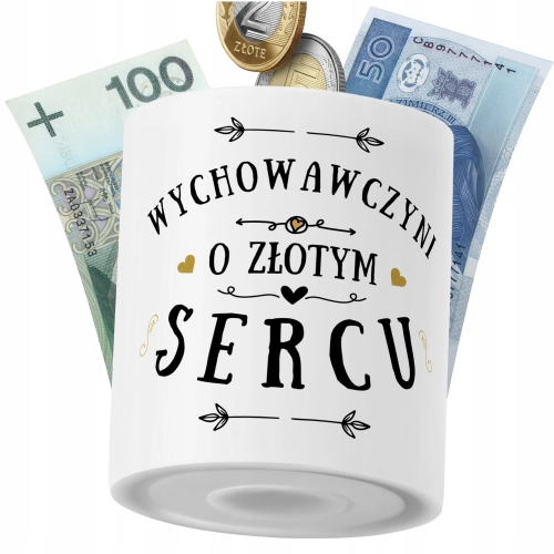 Skarbonka Dla Wychowawczyni na Prezent z Nadrukiem ze Zdjęciem PoliDraw