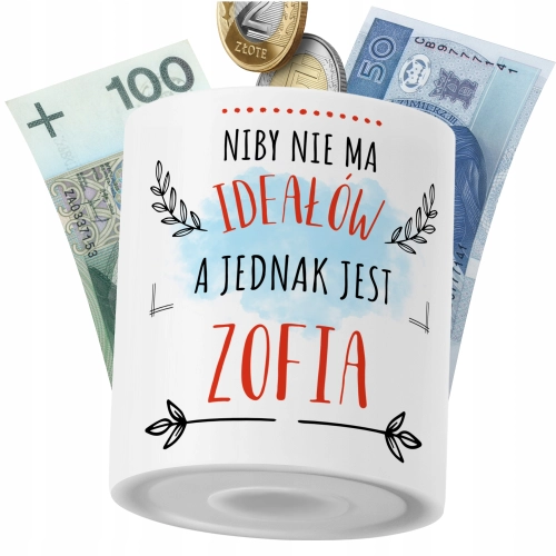 Skarbonka Dla Zofi na Prezent z Nadrukiem ze Zdjęciem PoliDraw