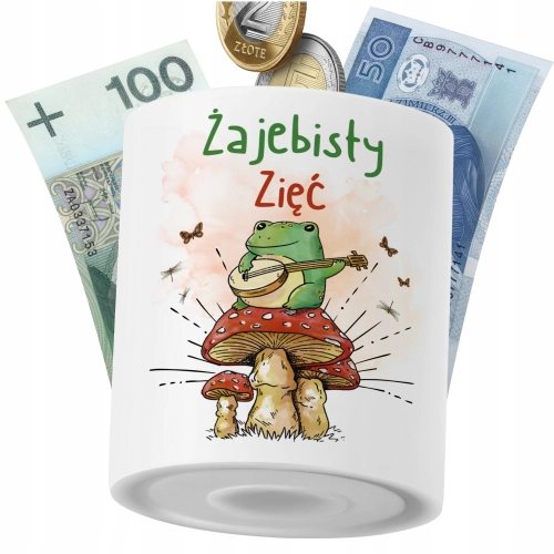 Skarbonka Dla Zięcia na Prezent z Nadrukiem ze Zdjęciem PoliDraw