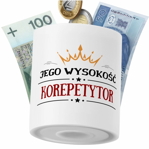 Skarbonka Dla Korepetytor na Prezent z Nadrukiem ze Zdjęciem PoliDraw