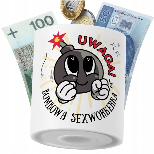 Skarbonka Dla Sexworkerki na Prezent z Nadrukiem ze Zdjęciem PoliDraw