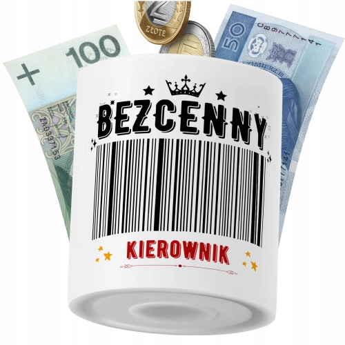 Skarbonka Dla Kierownika na Prezent z Nadrukiem ze Zdjęciem PoliDraw