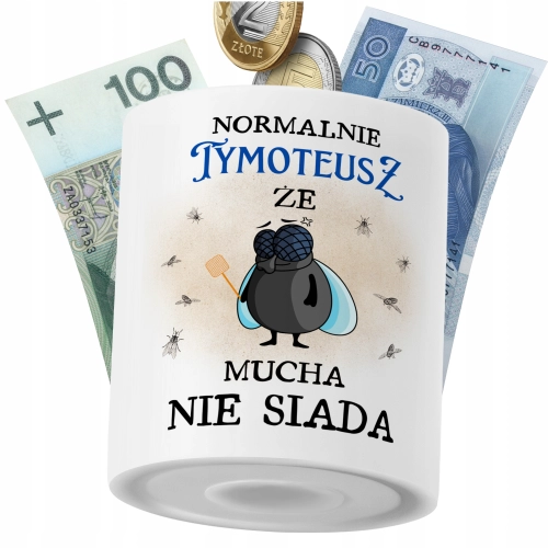 Skarbonka Dla Tymoteusza na Prezent z Nadrukiem ze Zdjęciem PoliDraw