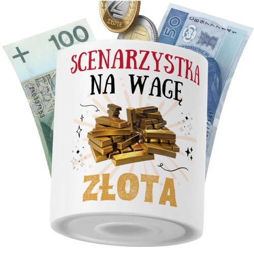 Skarbonka Dla Scenarzystki na Prezent z Nadrukiem ze Zdjęciem PoliDraw