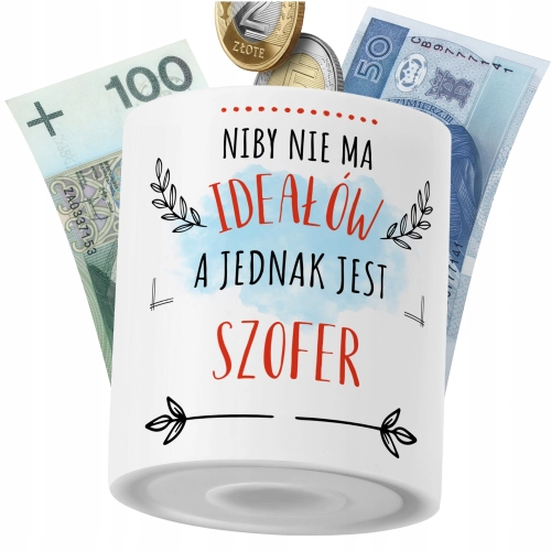 Skarbonka Dla Szofera na Prezent z Nadrukiem ze Zdjęciem PoliDraw