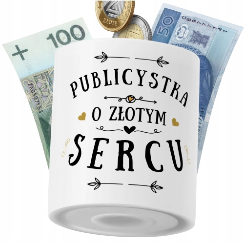 Skarbonka Dla Publicystki na Prezent z Nadrukiem ze Zdjęciem PoliDraw